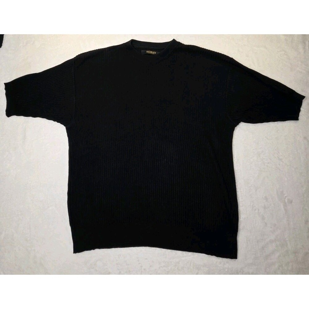 Bachrach 90s Mens Black Sweater Large